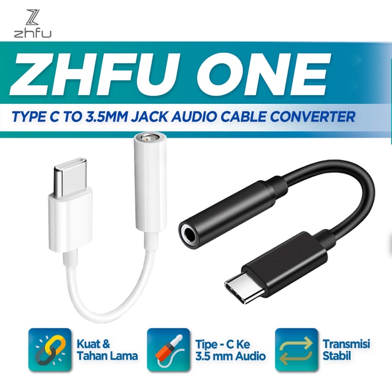 Zhfu One Usb Type C To 3.5 MM Aux Jack Audio Adapter Converter Female