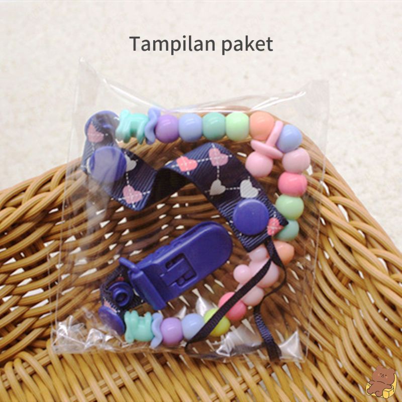 Pacifier&amp;Teether Clipper/Pacifier Holder Chain/Tali Gantungan Empeng POLOS /Klip Rantai