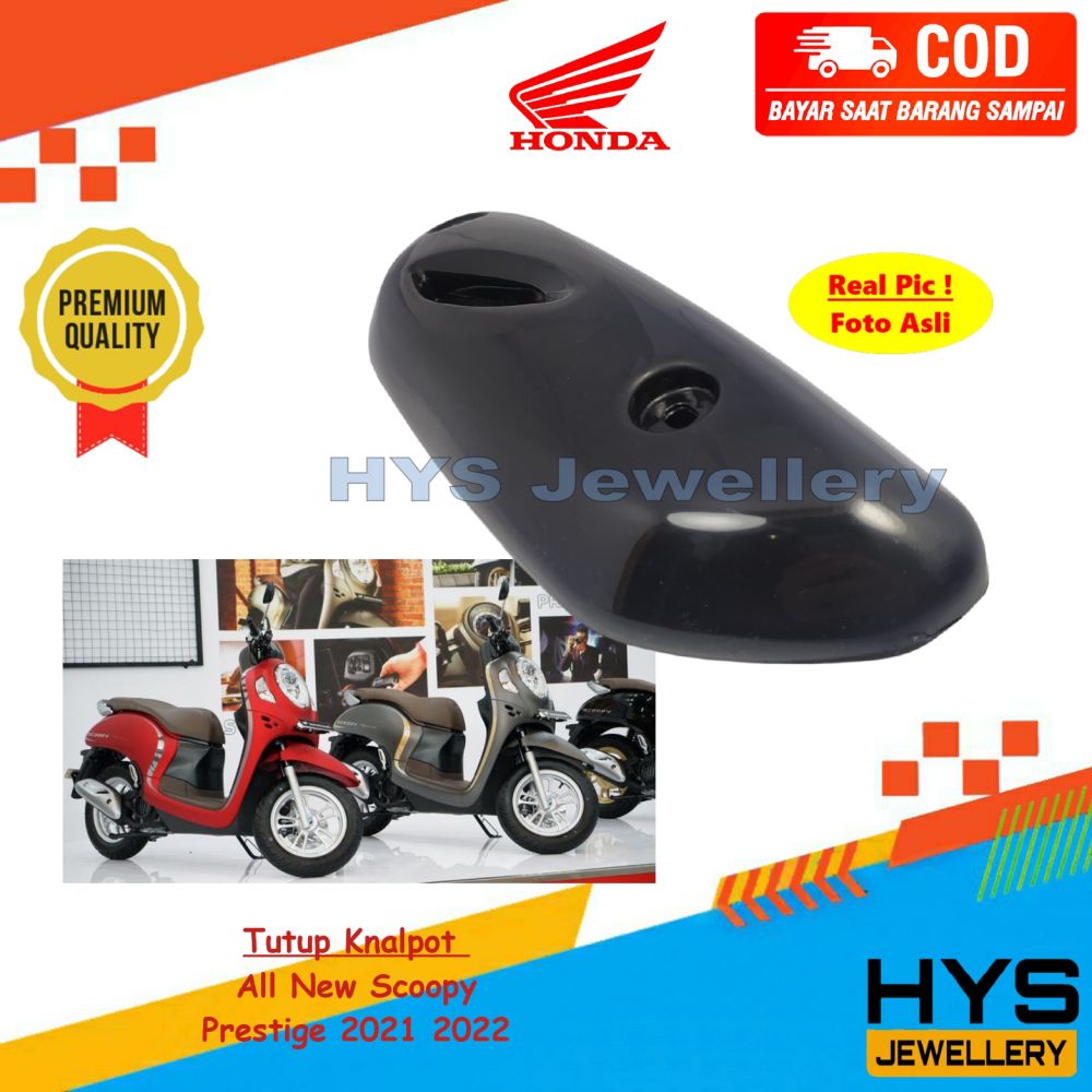[COD] Tutup Knalpot New Scoopy 2021 2022 2023 Prestige - Cover Tameng Pelindung Kenalpot Honda Skupi