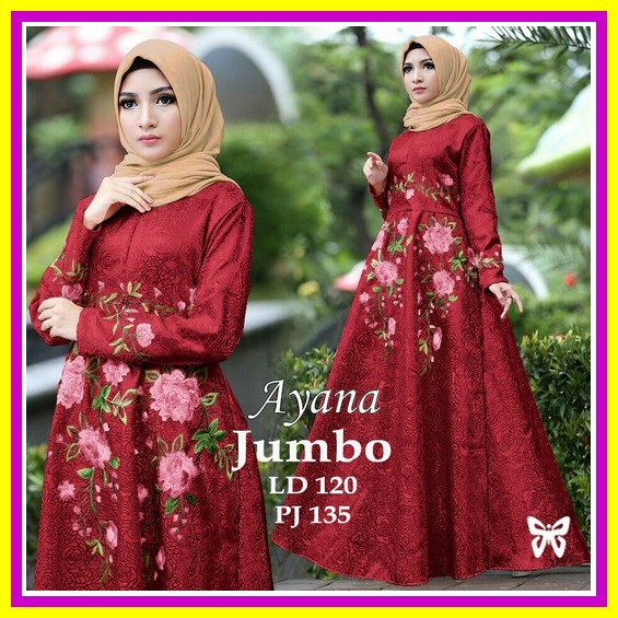 Gamis Wanita Gamis Jumbo Jumbo Baju Gamis Elegan Dress Wanita Kekinian Gamis Pengajian Gamis Muslim 