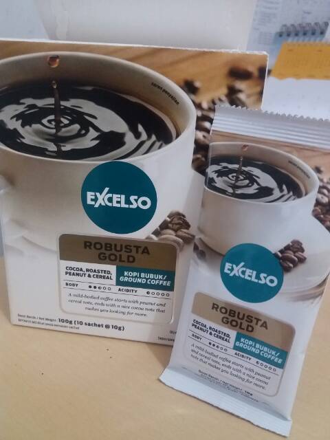 Kopi Bubuk Excelso Robusta Gold Sachet | Excelso Robusta Sachet