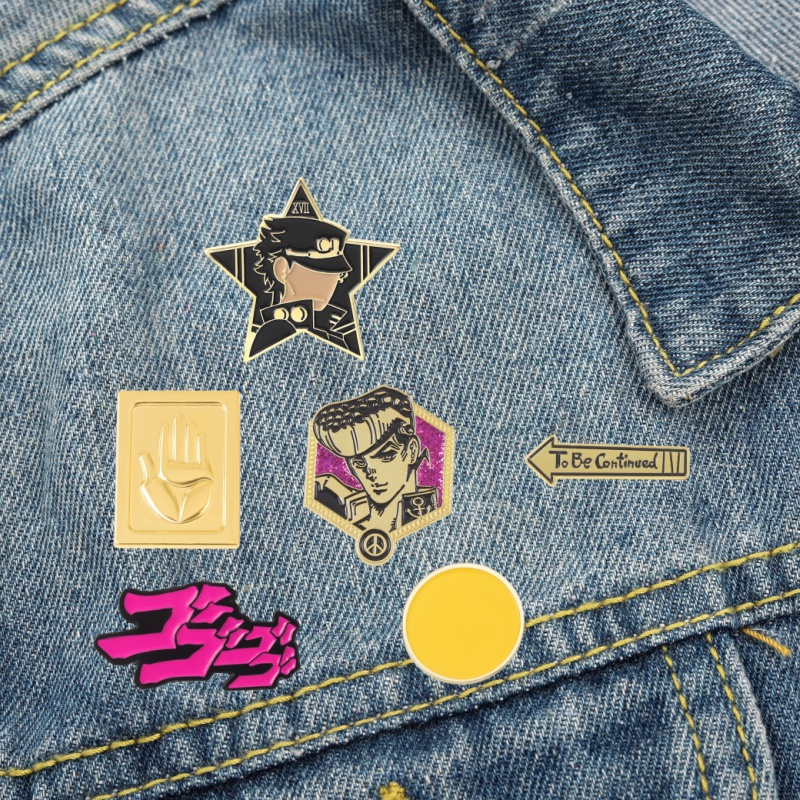 Bros Pin Desain Kartun Komik JOJO 's Bizarre Adventure Bahan Metal Electroplating