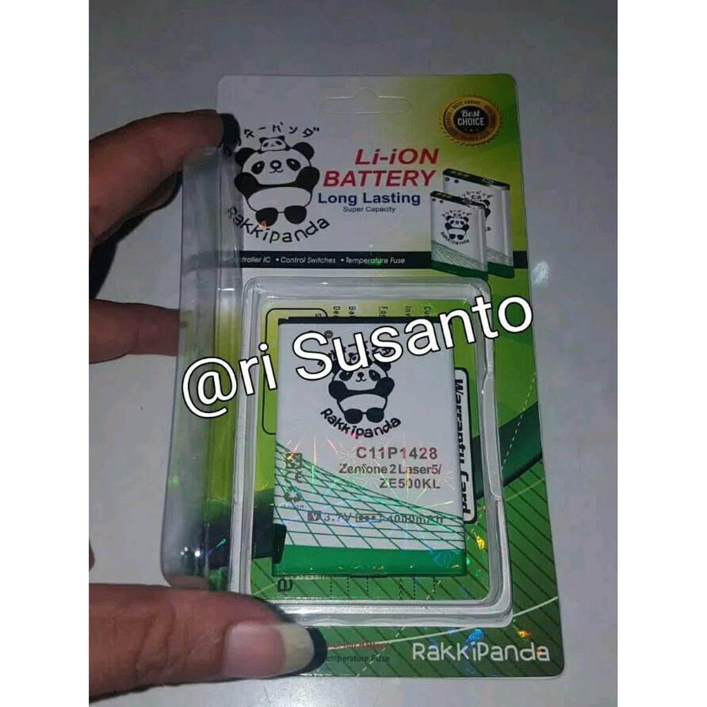 Baterai Rakkipanda for Asus Zenfone 2 Laser 5 inch Z00RD Z00ED ZE500KL ZE500KG C11P1428 Double Pow