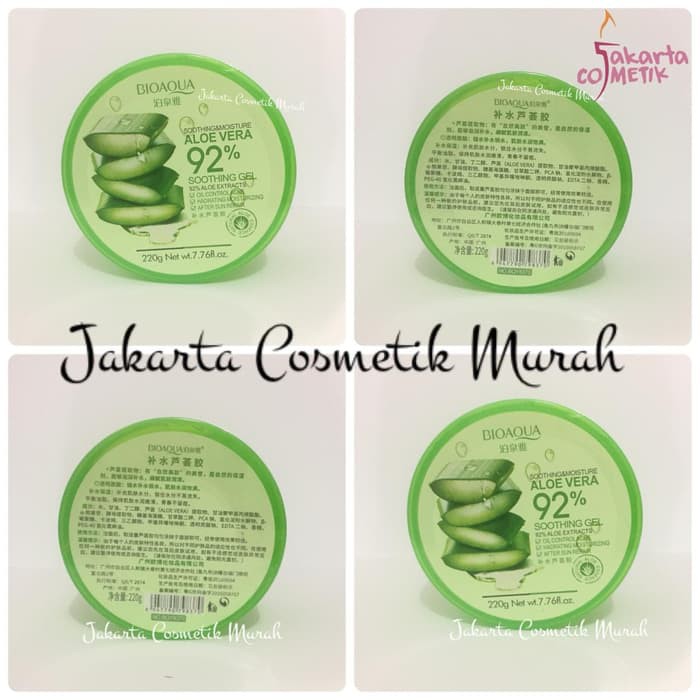 Kosmetik Murah Buat Wajah Bioaqua Aloe Vera Soothing Gel 220G Kosmetik Kecantikan Terlaris