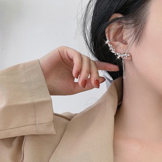 Anting Klip Tulang Rawan Telinga Desain  Rumbai Daun Hias 