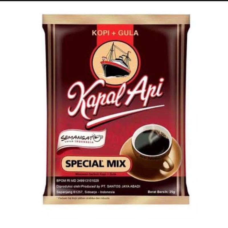 

Kapal Api Special Mix Kopi+Gula 25gr