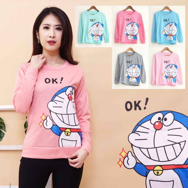 LEANA58 SWEATER wanita doraemon OK