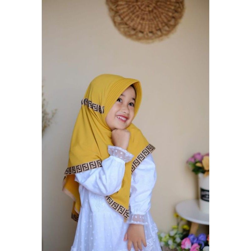 jilbab / anak / TK paud/ hijab /allsize 3-7 tahun/ FENDI