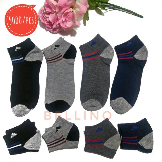 Kaos Kaki Cowok Semata Kaki Sneaker Socks Kaos Kaki Pria Polos Stretch Comfort