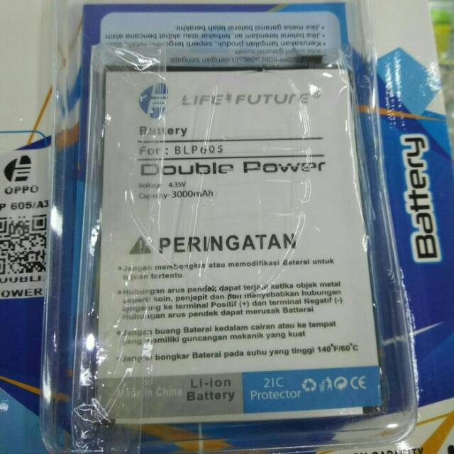 BATRE BATREI BATERAI OPPO F1 F1F A33 NEO 7 BLP605 BLP 605 DOUBLE POWER