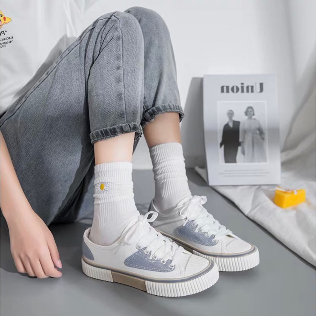 AVANCEID 1871 Sepatu Sneakers Wanita Canvas Kerja Sekolah Hitam Import