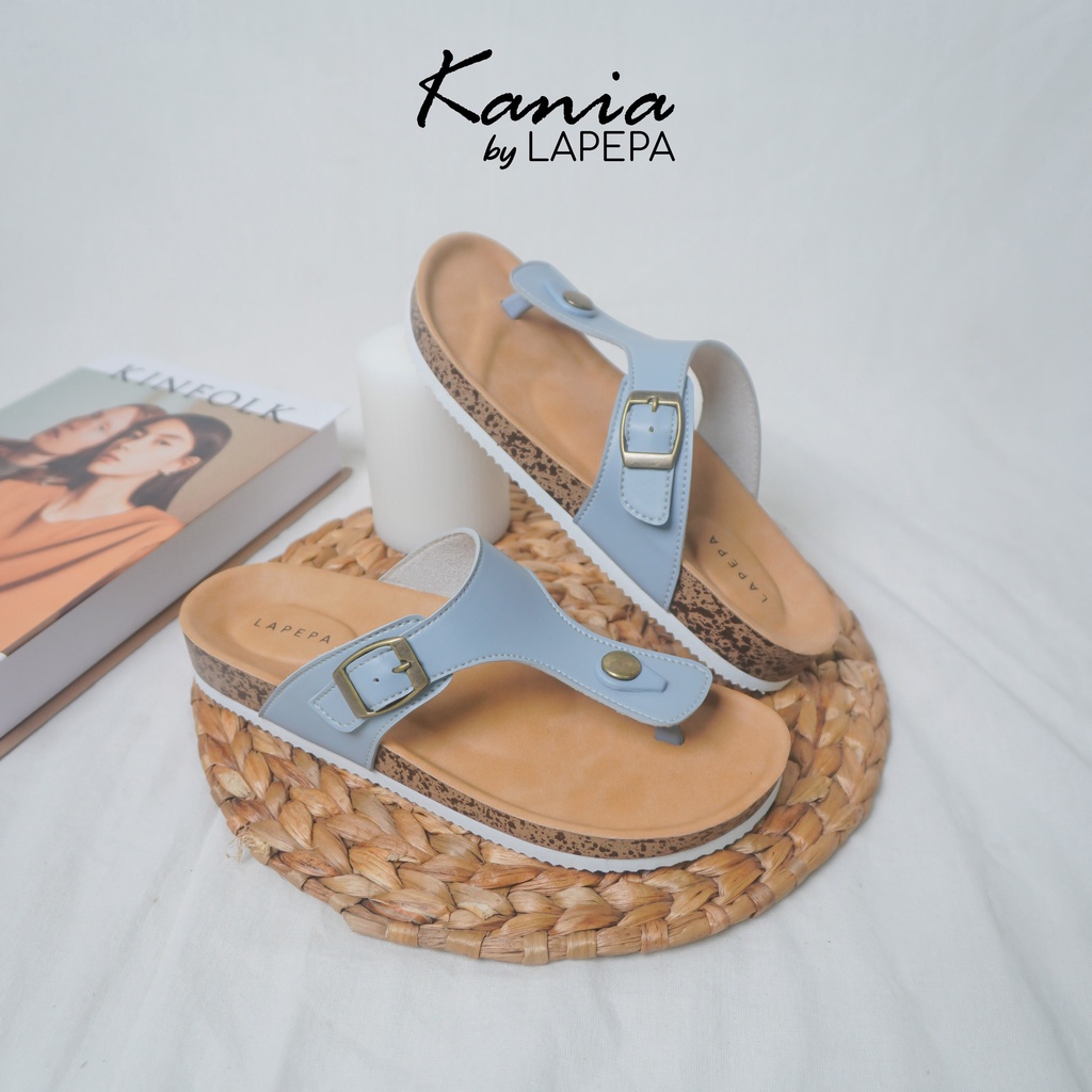 AVLINSTORE - tipe KANIA Sandal Wanita Casual Model Jepit Birken Sol Puyuh Sendal Cewek Kulit Santai Japit Gesper Empuk