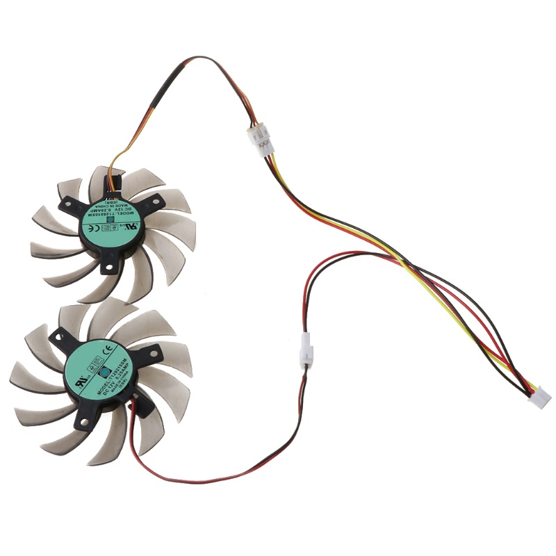 Btsg 2Pcs T128010Sm 75mm 3Pin Cooling Fan Untuk GTX 460 465 560 Ti 580 650 750Ti GT440 GT610 GT730 Graphics Card Cooler Fa