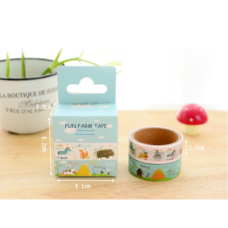 

Masking Tape Box Fun Farm (Selotip Dekorasi)