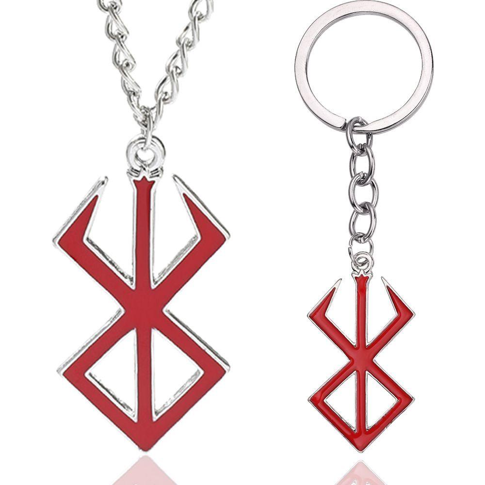 Preva Berserk Simbol Kalung Hip Hop Keyring Hadiah Untuk Penggemar Norse Viking Mitologi Liontin