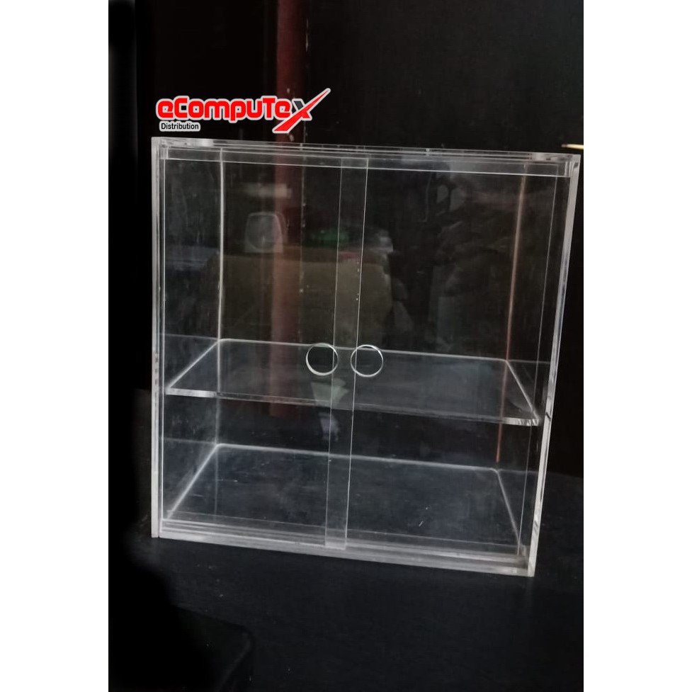 BOX DISPLAY SHOWCASE ACRYLIC AKRILIK TEMPAT PAJANGAN (28X17X30CM) MINIATUR / TINTA / FLASHDISK