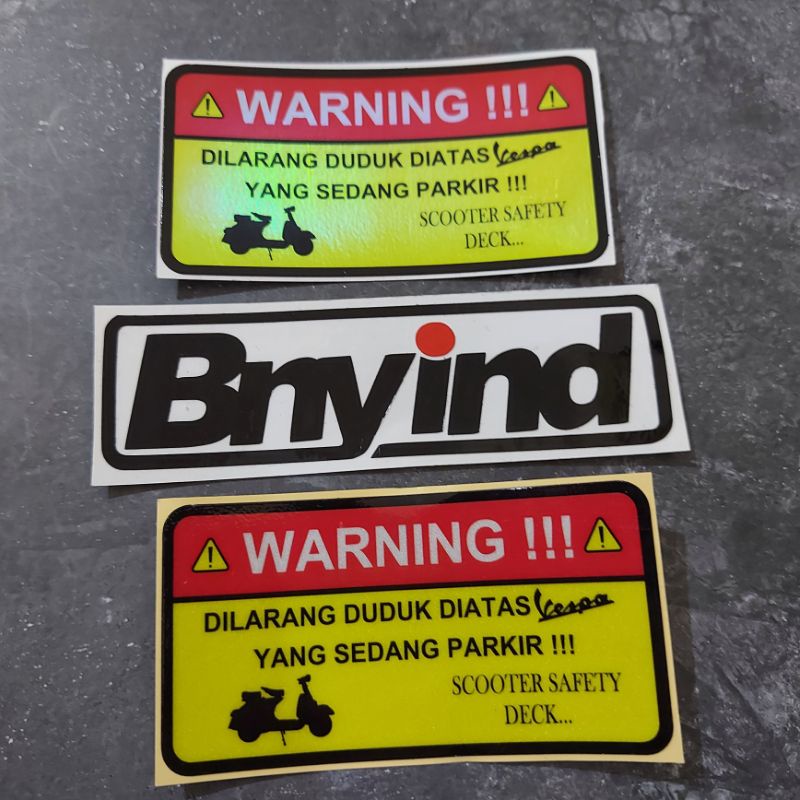 STICKER WARNING VESPA PRINCUTT