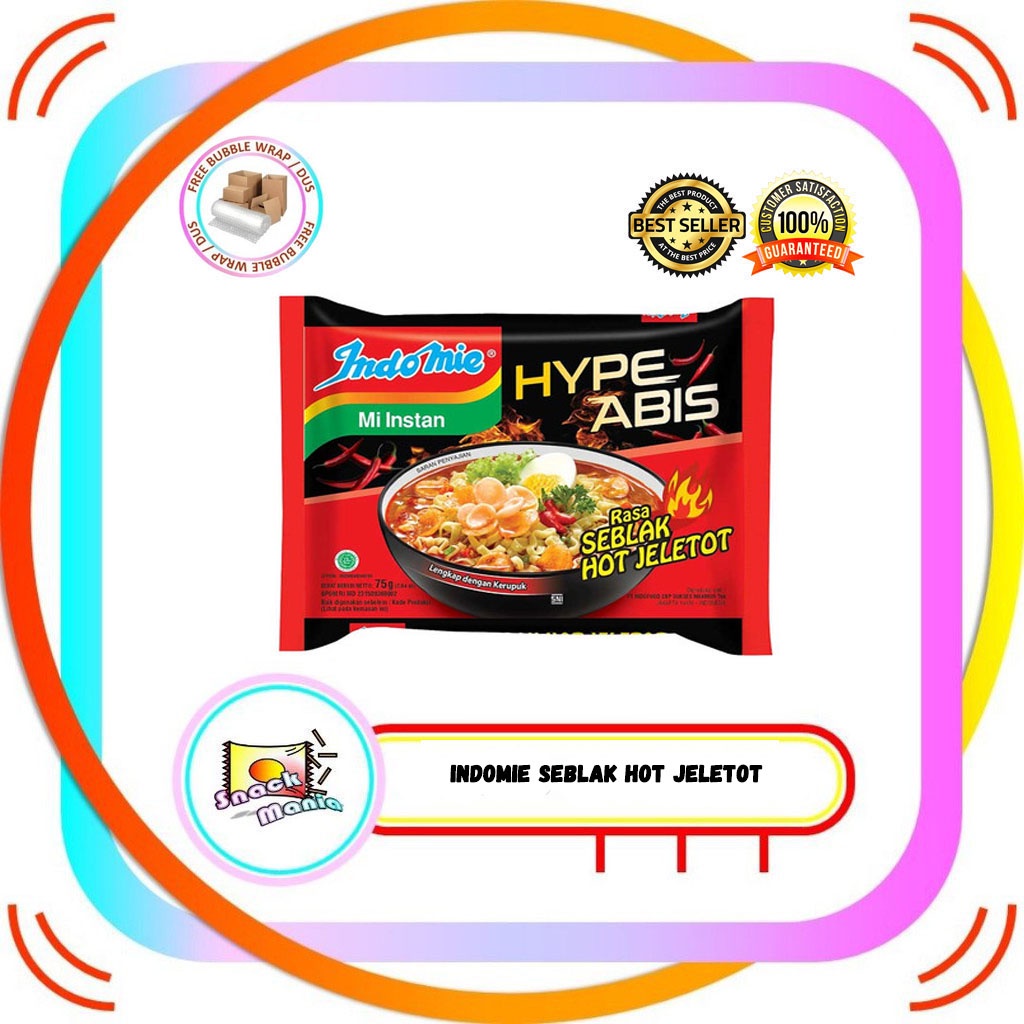

Indomie Mi Hype Abis Kuah Seblak Hot Jeletot Mie Pedas 75 gr