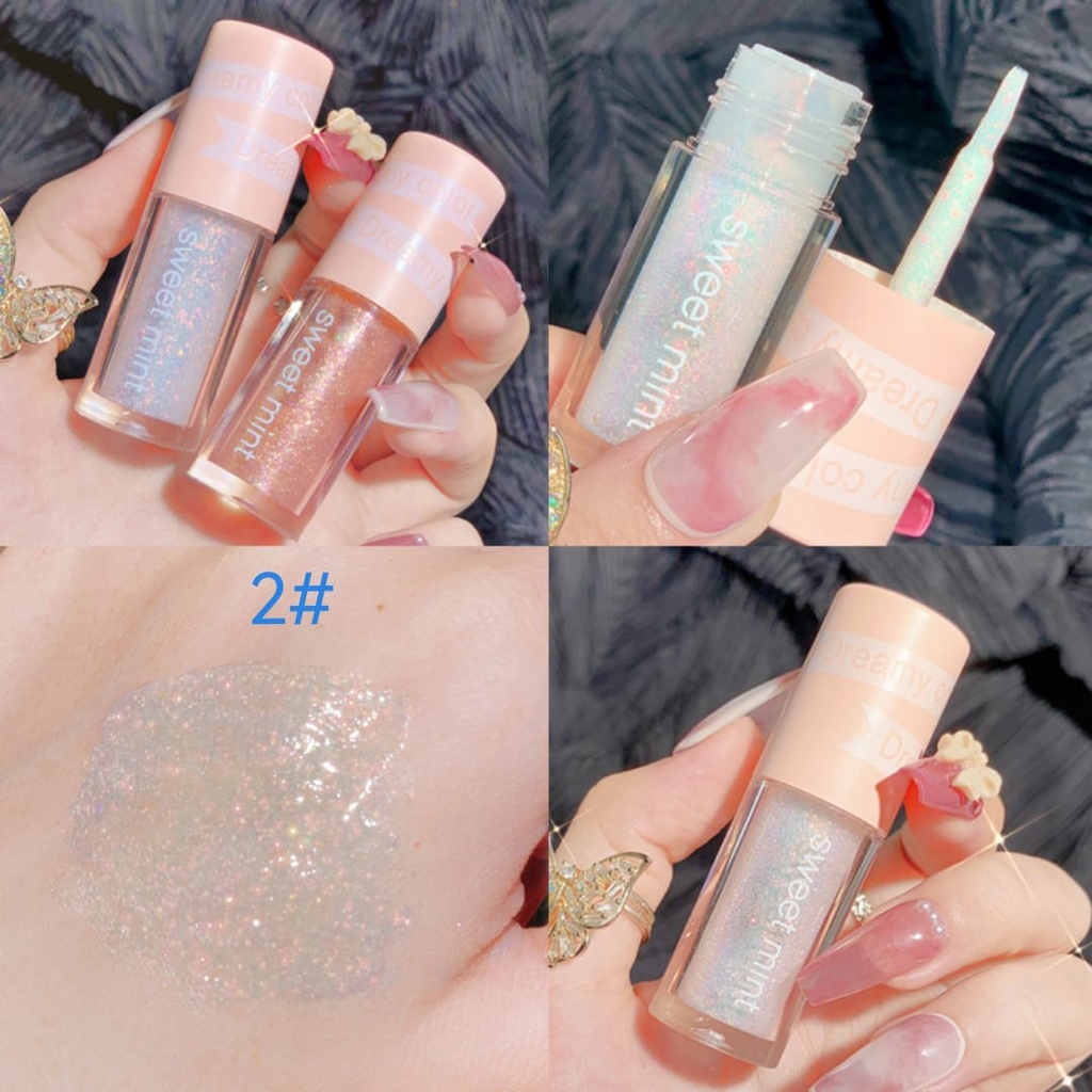 [ HARGA PROMO ] 𝐄𝐘𝐄𝐒𝐇𝐀𝐃𝐎𝐖 - SWEET MINT Liquid Glitter Eyeshadow Cair Korea