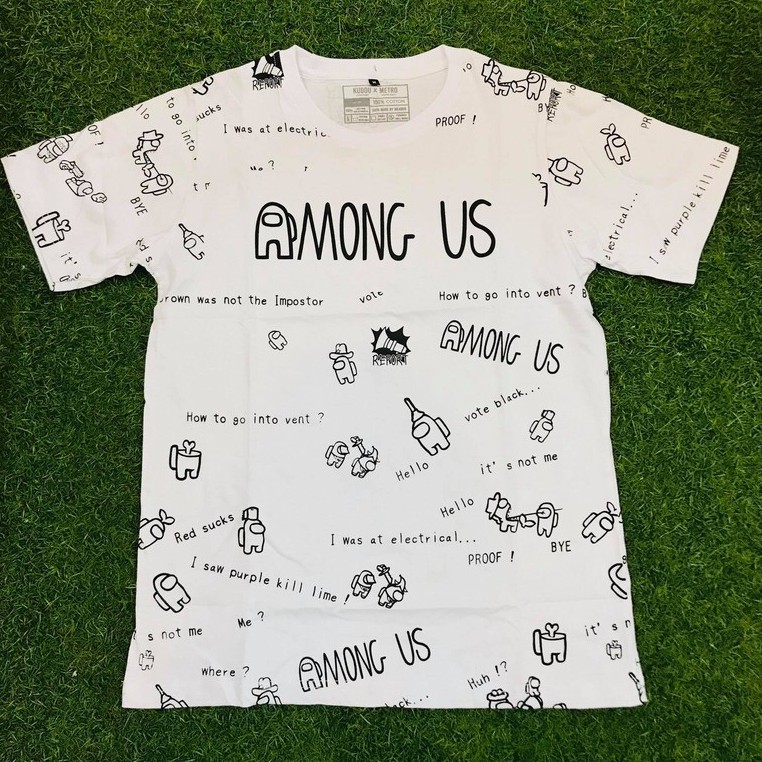 Tshirt Gamer Among US Fullprint White