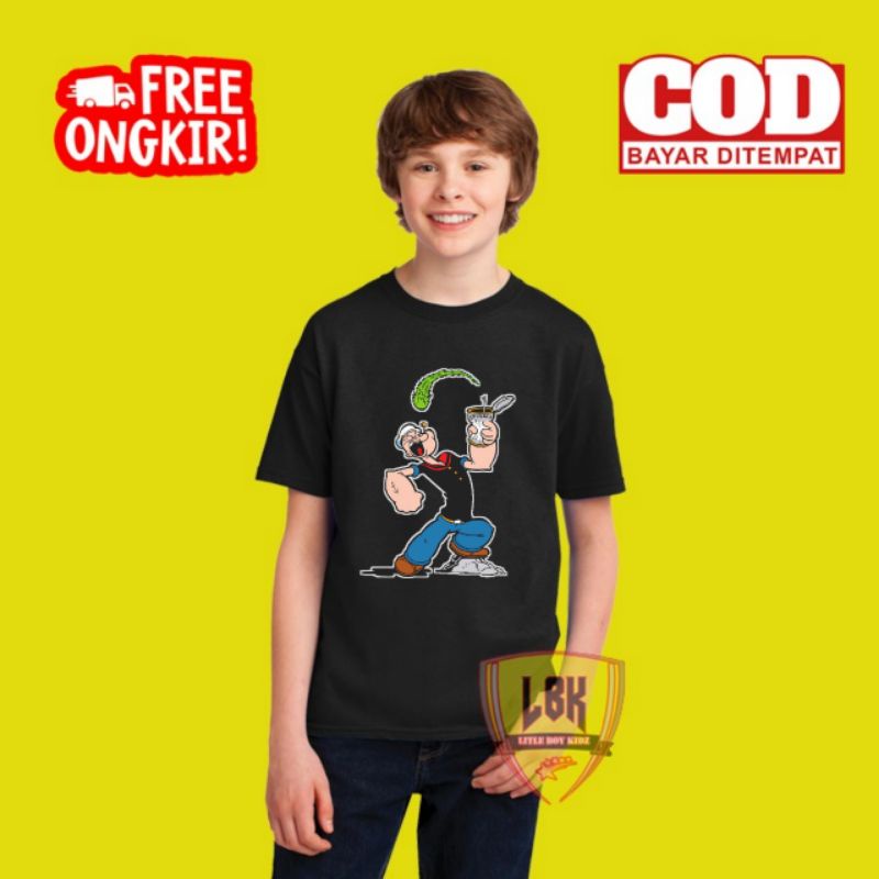 KAOS ANAK POPEYE / BAJU ANAK POPEYE / BAJU KAOS ANAK POPEYE TERBARU