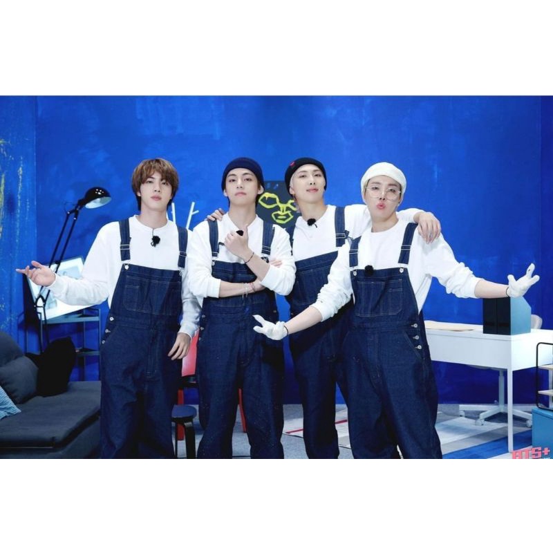 OFFICIAL THESTORI KOREA BTS WEAR DENIM OVERALL JUMPSUIT RUN BTS