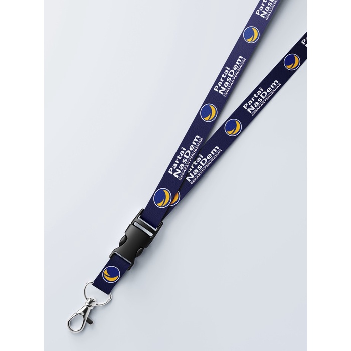 

Lanyard Partai Nasdem Nasional Demokrat Pemilu 2024 Dua Sisi