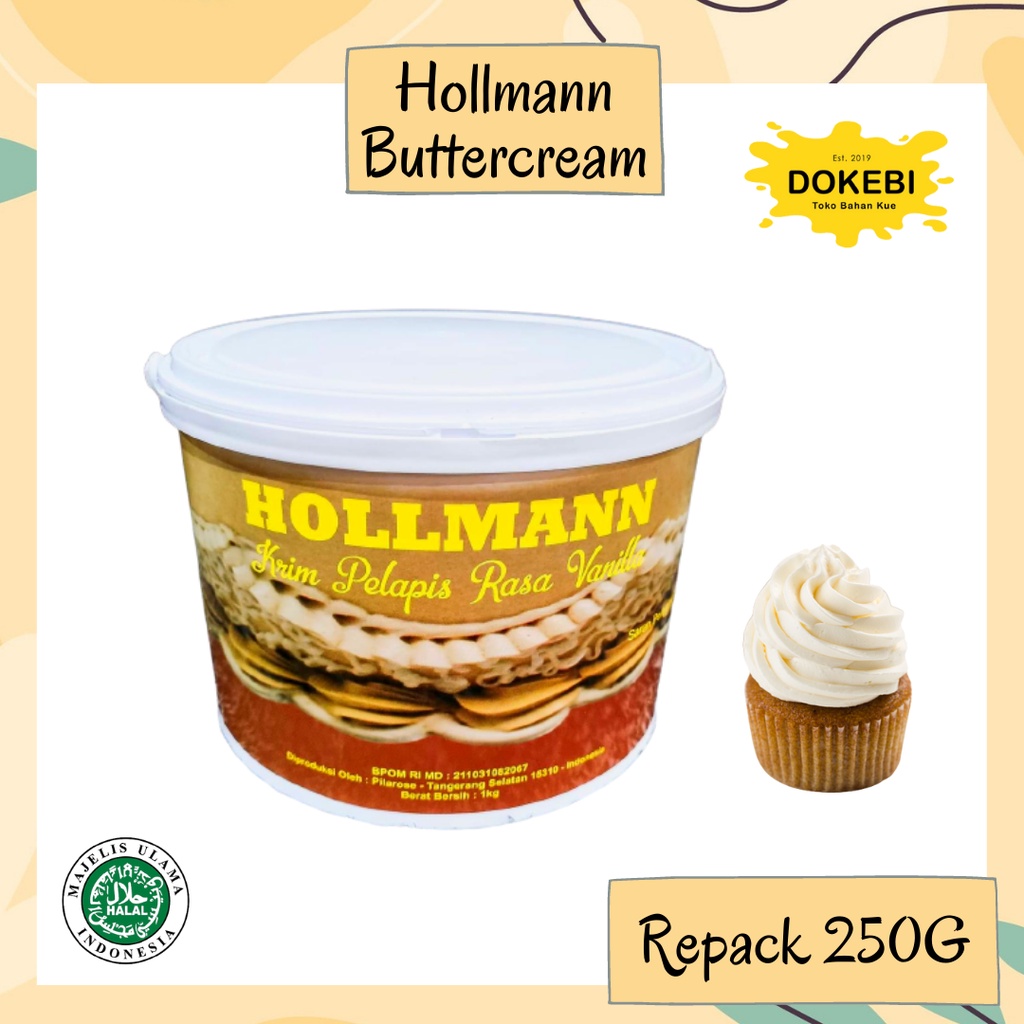 

BUTTER CREAM HOLLMANN 250 Gr / HOLLMAN BUTTERCREAM REPACK