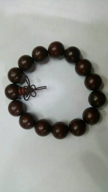 Gelang Tangan Kayu Tasbih Buddha 15 Butir