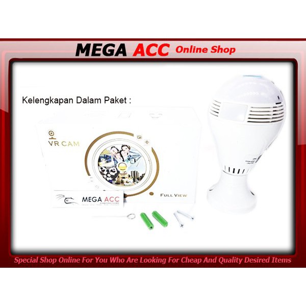 kamera IP Camera CCTV Bulb WiFi Panoramic - Lampu Bohlam VR Spy Cam Murah