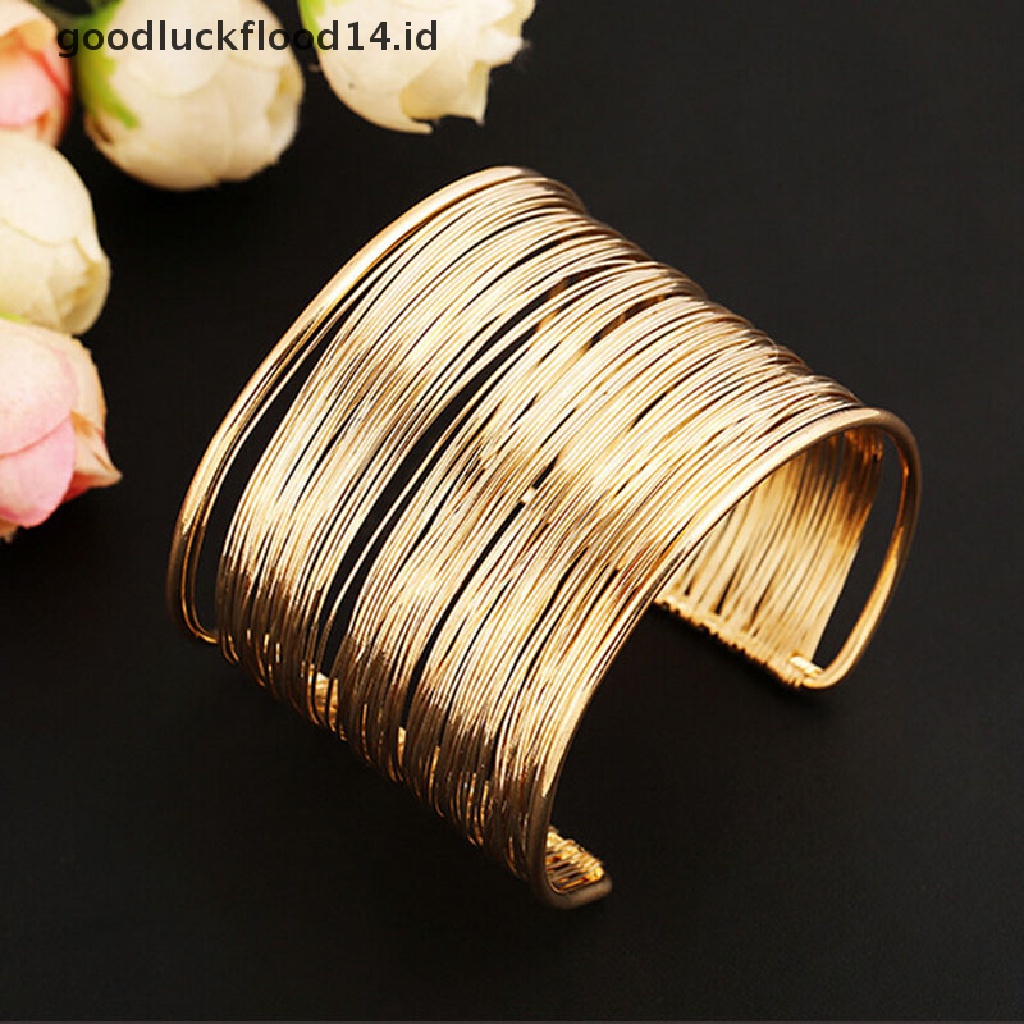 [OOID] Women Fashion Statement Bracelet Bangles Dress Luxury Vintage Multilevel Bangle ID