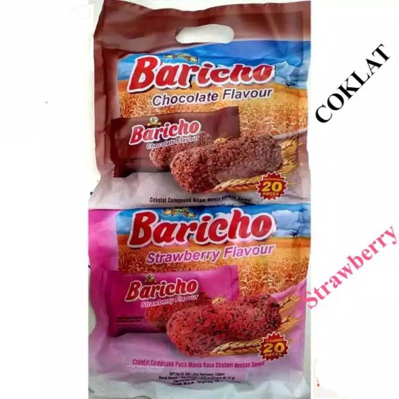 Pusan Baricho sereal coklat / strawberry 200 gram isi 20