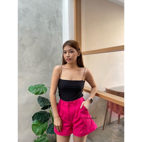 (COD) SKYLAR TankTop Spagetti | Tanktop Polos Tali Spaghetti Square Crop | Tanktop Wanita / Jersey P