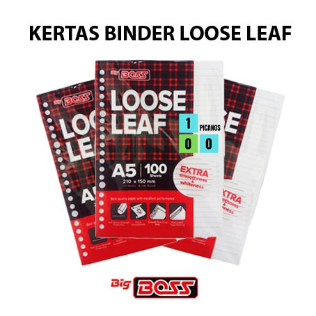 KERTAS BINDER BIG BOSS LOOSE LEAF A5 100 LEMBAR (MURAH  