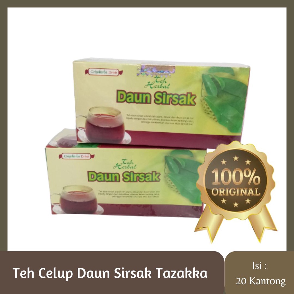 

TEH HERBAL DAUN SIRSAK TAZAKKA ISI 20 KANTONG