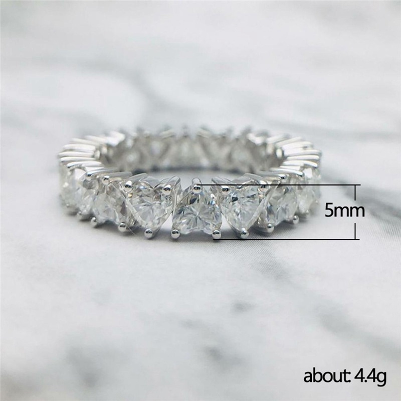 Cincin Bentuk Hati Warna Silver Untuk Wanita