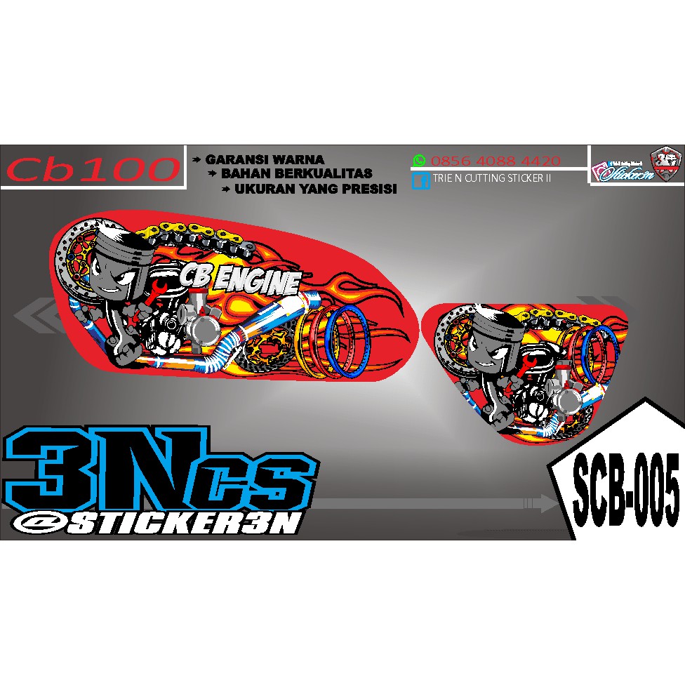 Decal Honda CB  100  CB  Engine Shopee Indonesia