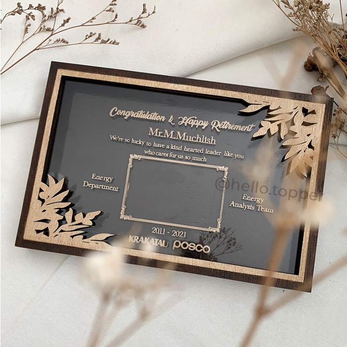 FRAME GIFT KAYU 20x30 | FRAME HADIAH LOGAM MULIA |BINGKAI KADO Keren