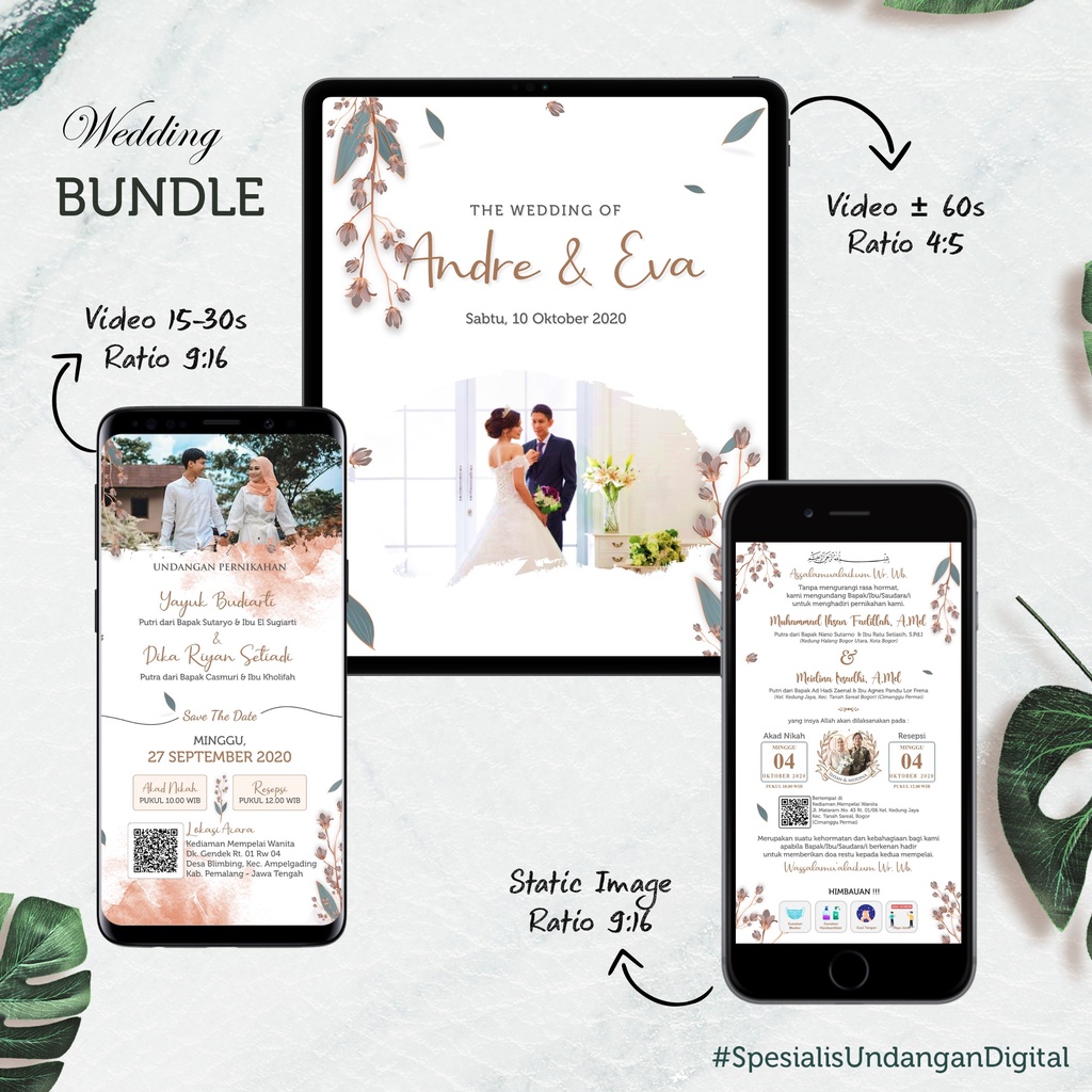 

Undangan Digital Video Pernikahan Minimalistic Floral