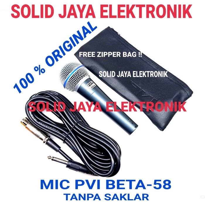 MIC PVI BETA 58 MIK KABEL BETA-58 BETA58 MICROPHONE WIRE CABLE ASLI