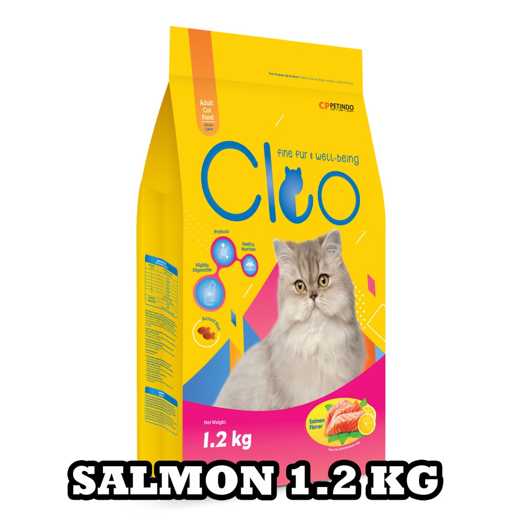 Cleo Salmon 1,2 Kg Cat Food Adult Makanan Kucing Dewasa 1.2