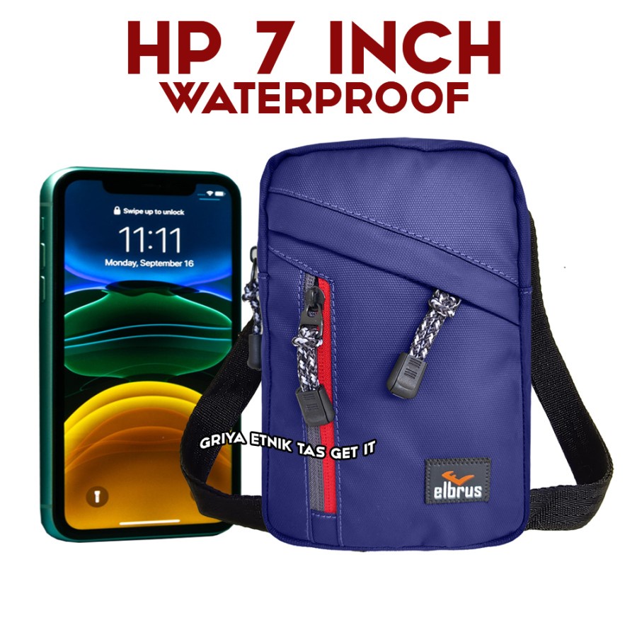 Tas HP Pria 7 Inch  Tas Gantung Leher Cowok Handphone Dompet Laki-laki