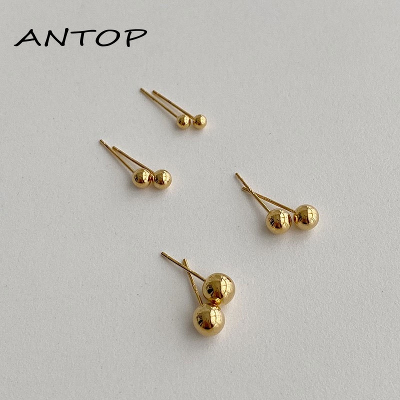 Korea Baru Anting Bola Bundar Liontin Kepribadian Butik Fashion ANTOP