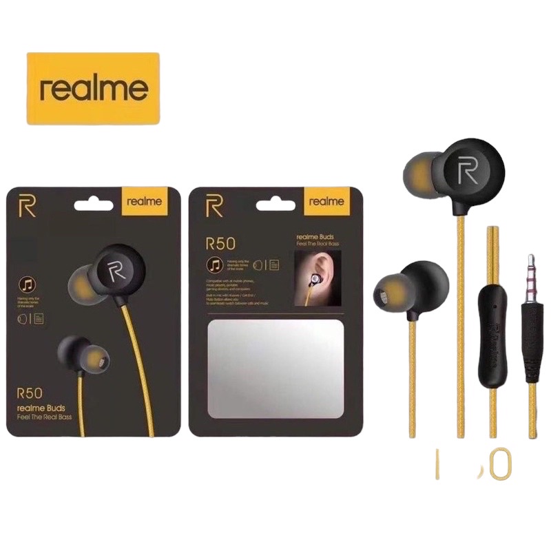 EARPHONE / HANDSFREE / HEADSET/HANSET/HENSET MURAH REALME R50