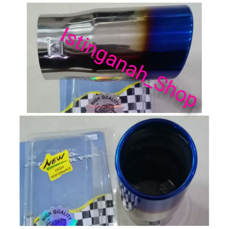 Buntut Knalpot / Ujung Knalpot Mobil Model Pelangi Innova Fortuner Pajero