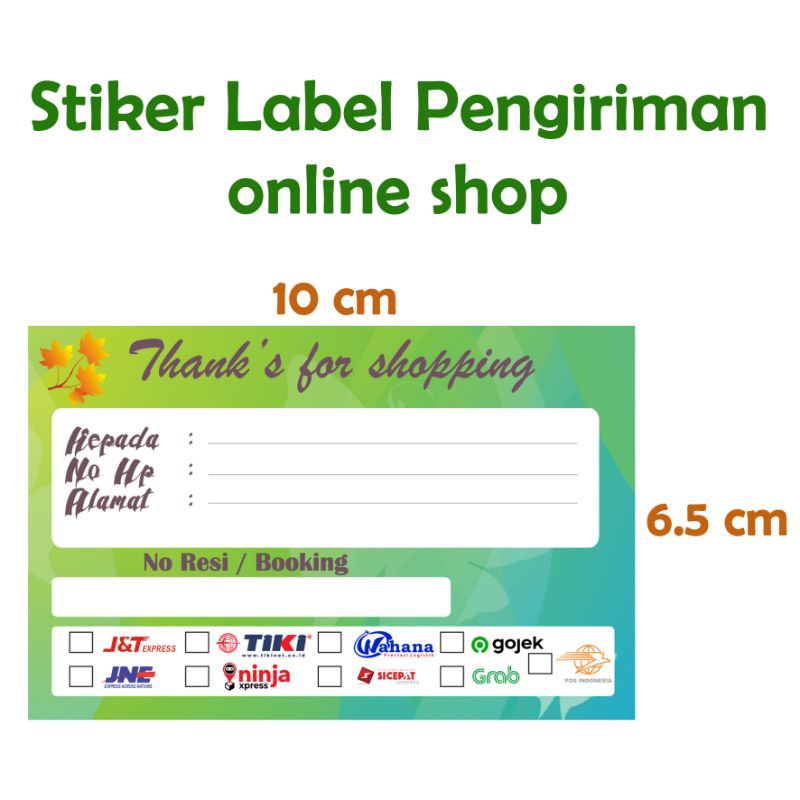 

Stiker label pengiriman online shop