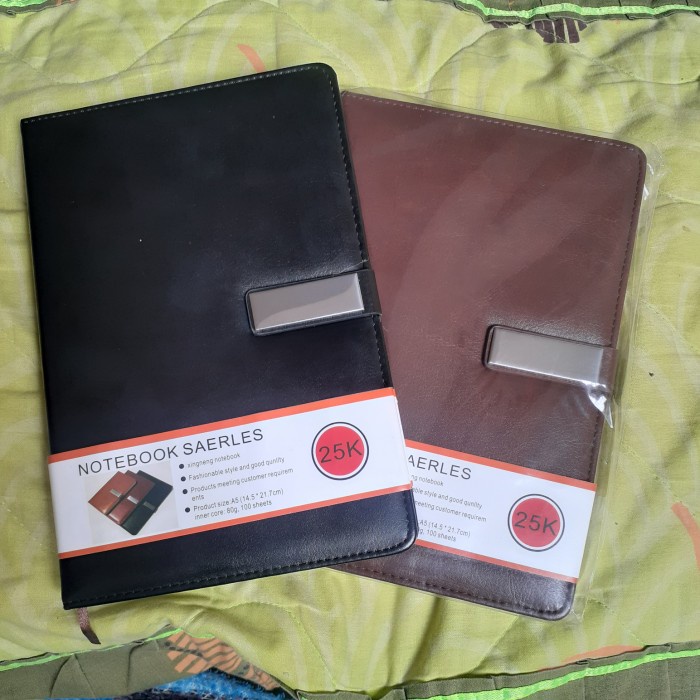 

[RESTOCK] buku notebook saerles kulit 25k/ buku agenda kulit 25k