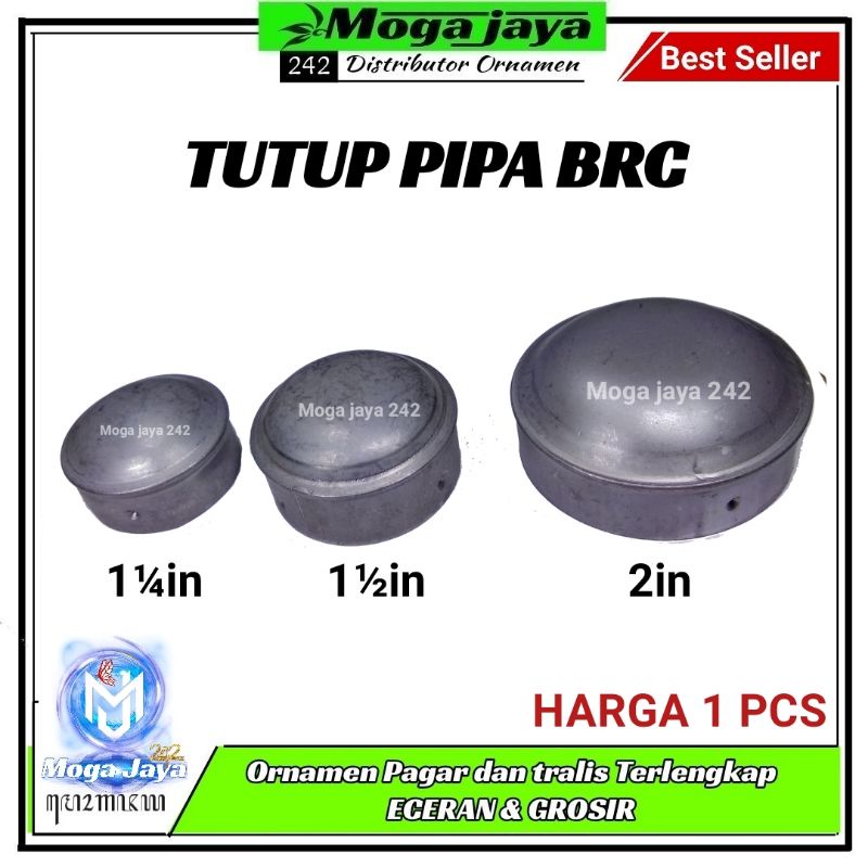 tutup pipa besi brc untuk pintu pagar brc
