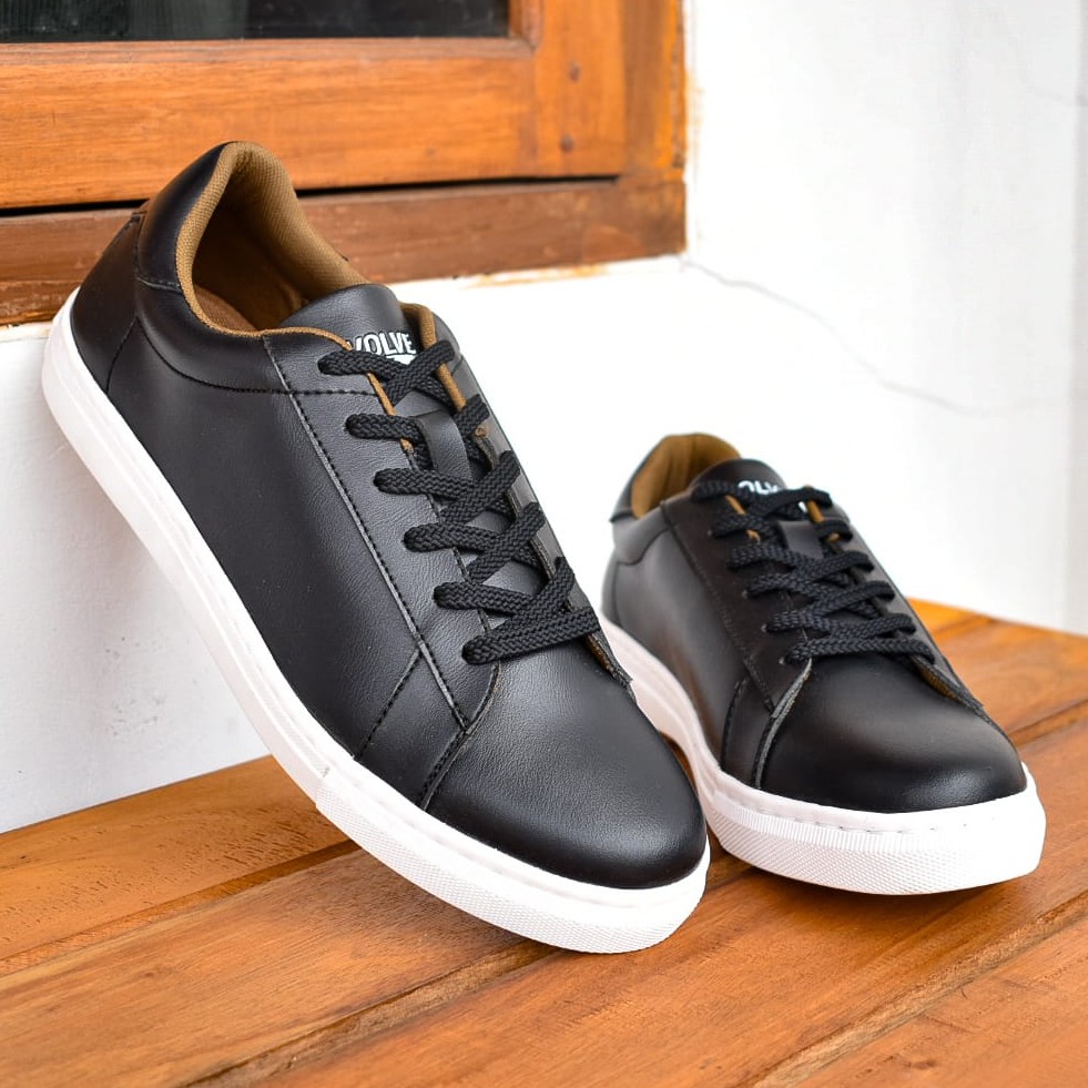 ROVER BLACK |FORIND x Volve| Sepatu Casual Sneakers Kasual Polos Ori Pria Cowok Lokal Footwear Jalan