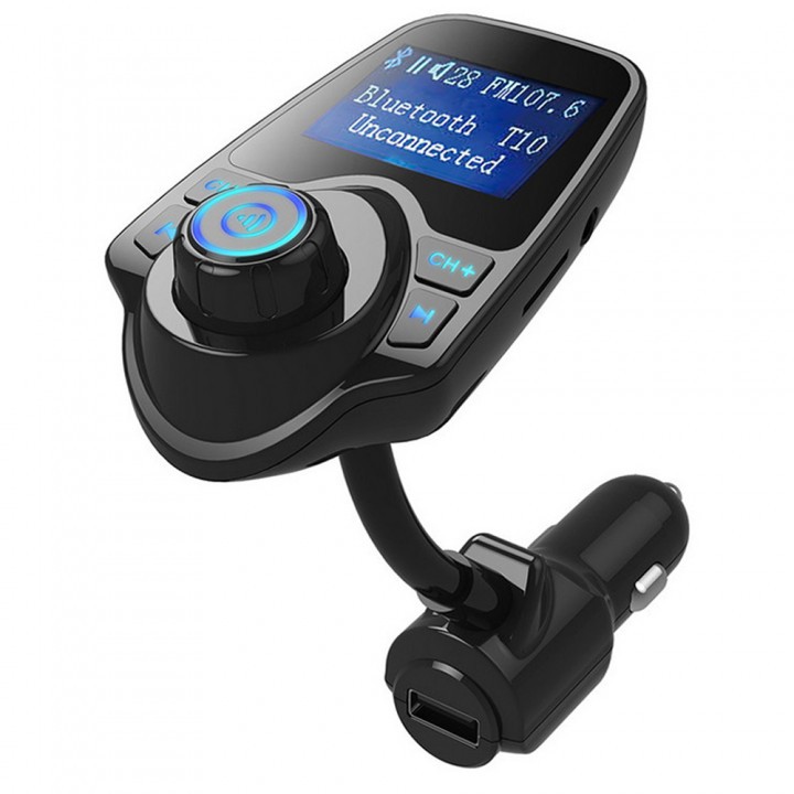 T10 Wireess In-Car Bluetooth Car MP3 FM Transmitter Handsfree Call USB Car Charger